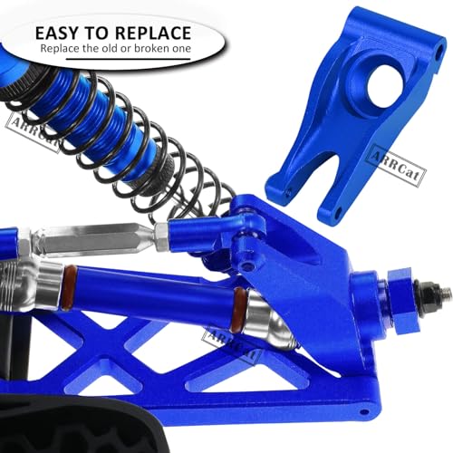 Upgrades Part for 1/10 Senton/Granite/BigRock/Vorteks 3S Blx MEGA550 4X4,Aluminum Front Steering Block Knuckles C-Hubs Caster Blocks Rear Hubs Hops Up,AR330442 AR330467 AR330469,Navy Blue - color: Upgrades (Navy Blue)