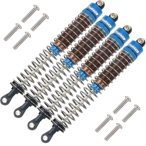 120MM Oil Shock Absorbers Upgrade Compatible with 1/10 RC Crawlers | Fits TRX4 / Axial SCX10 / D90 - Oil Damper Upgrade - Blue - color: Blue