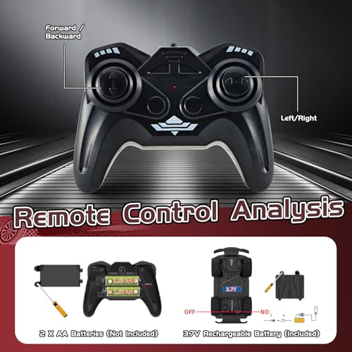 Dinosaur-Shaped Off-Road Vehicle Remote Control Cool Off-Road Vehicle Truck, 2.4GHz RC Car with LED Lights, 1:20Scale, RC Truck, Remote Control car from a Long Distance.Gifts for Boys (Brown) - color: Brown