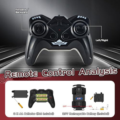 Dinosaur-Shaped Off-Road Vehicle Remote Control Cool Off-Road Vehicle Truck, 2.4GHz RC Car with LED Lights, 1:20Scale, RC Truck, Remote Control car from a Long Distance.Gifts for Boys (Brown) - color: Brown