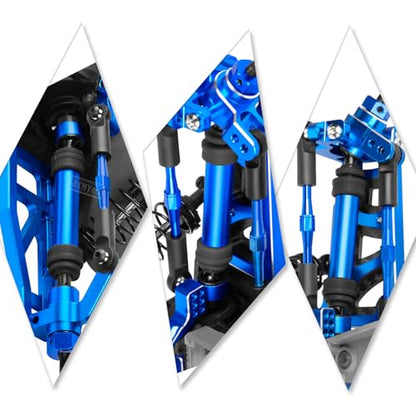 RC Drive Shaft CVD Axles Upgrades Part for 1/10 Slash VXL 4X4,Rustler VXL 4X4,Stampede VXL 4X4,#45 Steel Front Rear Driveshaft with Hex,Navy Blue - color: Blue - Upgrades Part
