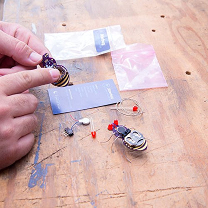 Jitterbug Soldering Kit | DIY Electronics Projects for Beginners | STEM Practice Science Project | Electronic Vibration Motor Circuit Boards with Battery - style: Individual Pack
