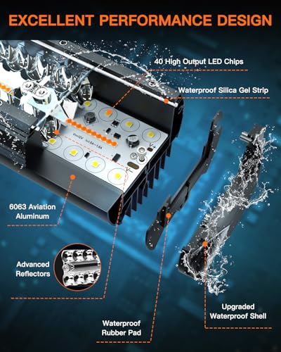 LED Light Bar,LEDMIRCY 7 Inch Lights Bar Kit with Rocker Switch 6 Modes | White/Amber Offroad Lights with Memory Function Strobe Flashing Light with Wiring Harness for Trucks Boat Tractor Etc