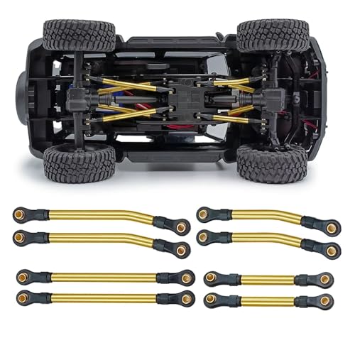 RC Models For TRX4M For Bronco For Defender 1/18 Metal High Clearance Links Set Chassis Linkage RC Crawler Car Upgrade Parts(Yellow) - color: Yellow