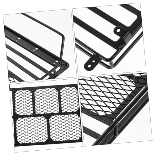 Black Car Roof Luggage Rack Standard Black Shelf Bracket for Rc Crawler Storage - size: 22.8X14.1cm