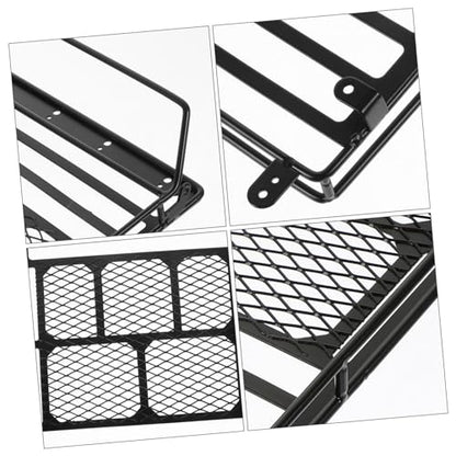 Black Car Roof Luggage Rack Standard Black Shelf Bracket for Rc Crawler Storage - size: 22.8X14.1cm