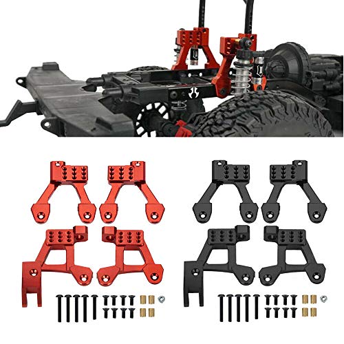 4PCS Aluminum Shock Tower Shock Hoops for 1/10 Axial SCX10 II 90046 90047 - color: Red