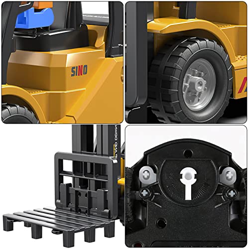 Remote Control Forklift 11 Channel Rc Forklift Cranes Construction Toys, w/Boxes/Sound and Light Spray, Two Rechargeable Batteries, Kids Forklift Toy Christmas & Birthday Gifts - style: RC Forklift Truck