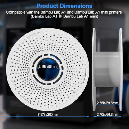 Quick Change Reusable Spool with a Rotating Latch Design | Compatible with the Bambulab A1/A1 Mini, suitable for PLA, PETG, and ABS filaments, temperature resistance: ≤70°