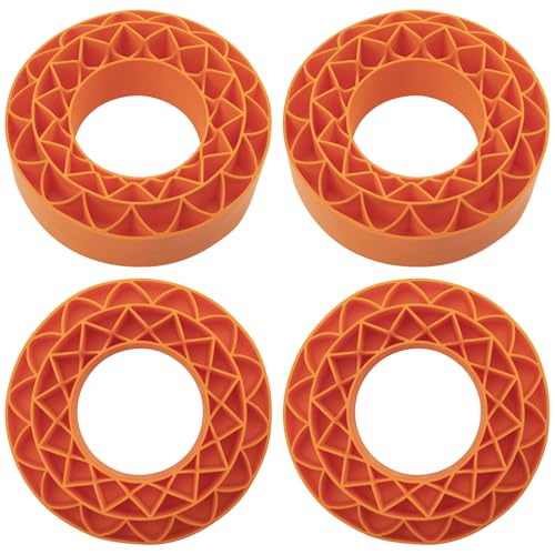 4Pack ShareGoo Silicone Rubber 1.9 RC Crawler Tire Foam Insert 108x42mm Compatible with Axial SCX10 90046 Traxxas TRX4 Redcat Gen7 Gen8 1/10 RC Crawler 1.9" Wheel Tires (Orange) - color: Orange