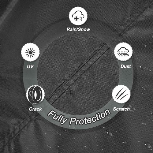 Explore Land Seasonal Tire Cover - Spare Tire Bag with Handle, Heavy Duty Winter Wheel Storage Tote Against Dust and Scratches, 4 Pack (Fits Diameters 26''-28.75'', Black) - size: M (Fits Tire Diameters 26''-28.75''), style: Tire Storage Bag-Black