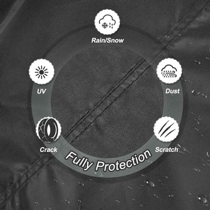Explore Land Seasonal Tire Cover - Spare Tire Bag with Handle, Heavy Duty Winter Wheel Storage Tote Against Dust and Scratches, 4 Pack (Fits Diameters 26''-28.75'', Black) - size: M (Fits Tire Diameters 26''-28.75''), style: Tire Storage Bag-Black