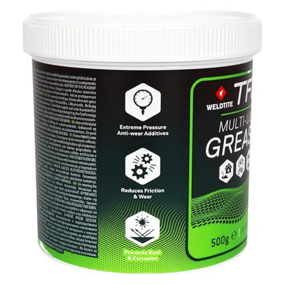 WELDTITE TF2 Multi-Use Grease, 1.10 Lbs | High-Performance Red Grease, Ideal for Headsets, Bottom Brackets, Hubs, Pedals, Durable Protection, Safe on Carbon Components
