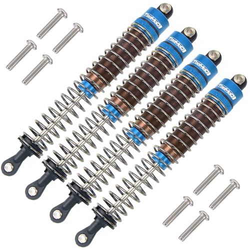 110MM Oil Shock Absorbers Upgrade Compatible with 1/10 RC Crawlers | Fits Tamiya ClodBuster / Bullhead / TRX4 / Axial / D90 - Oil Damper Upgrade - Blue - color: Blue