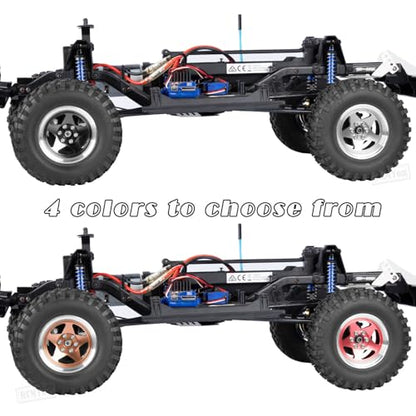Rc 2.2 Wheel Rims Tires Wheels for 1/10 TRX4 TRX6 SCX10 SCX10 II SCX10 III 90046 D90 VS4-10 Gen8 MST CFX RC Crawler Car,Aluminum RC 2.2 Beadlock Wheel,Bronze - color: Bronze - (Rc 2.2in Wheel)