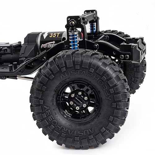 1/10 RC Crawler 313mm Chassis Kit with 2-Speed Gearbox, Nylon Frame, 35T 550 Motor & Axles, Compatible with SCX10, TRX4, and D90 – DIY Assembly Kit