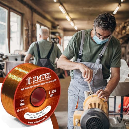 24 AWG - 8 oz (400 feet) Magnet Wire - Enameled Copper Wire for Electrical Motor Transformer Magnetic Coil 220°C (428°F) Thermal Class - Double Insulated Winding Wire - style: 24 AWG