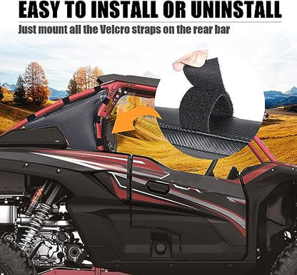 2 Pack UTV Roll Bar Triangle Storage Tool Bags, Double Side Zipper Side by Side Door Bags Roll Bar Gear Bag, Compatible with Kawasaki Teryx KRX 1000 2020-2024 Accessories (Black x2) - color: Black x2