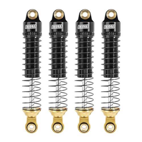 INJORA 59mm Long Threaded Oil Shocks with Brass End for 1/18 TRX4M Upgrade
