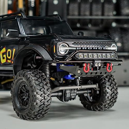 INJORA CNC Aluminum Front Rear Bumper for 1/18 TRX4M Bronco (4M-43) - size: Front&Rear