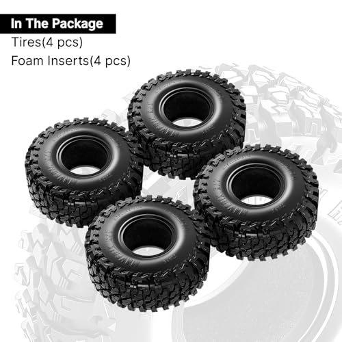 INJORA 1.9" 120 * 42mm MAVERIX R/T Tires for 1/10 RC Crawlers (T1925)