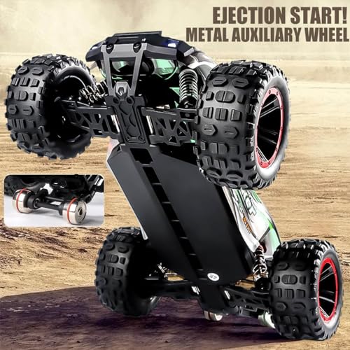 GoolRC 2105A Brushless RC Cars, 1:14 Scale Remote Control Car, 4WD 75KM/H High Speed RC Truck, All Terrains Off-Road Monster Trucks, 2.4GHz Electric Vehicle for Adults (Green) - color: Green, size: 1 Battery