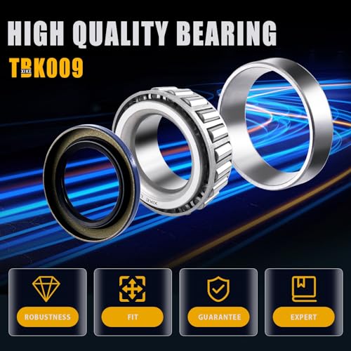 XiKe 2 Set Fits 5,200-6,000 lb Axles Trailer Wheel Hub Kit, 25580/25520 ＆ LM67048/LM67010 Bearings, 21333TB, 22333TB /10-10, 10-36 Seal and Cotter Pin. | Fits 5,200-6,000 lb Axles, Includes 21333TB/10-10 Seal, 22333TB/10-36 Seal and Cotter Pin - size: 255