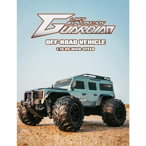 1:16 Scale RC Off-Road 4WD Truck, Full Proportional Control RTR Electric RC Truck with LED Headlights, Gear Differential, Large Tires, High-Clearance Suspension, for Hobbyists and RC Enthusiasts - color: Green