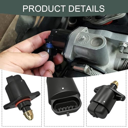 Car Idle Speed Control Valve, Throttle Stepper Motor, Auto Fuel Injection Idle Air Control Valve for Stable Engine Operation, Modified Repair Accessories, Replaces OEM# 90380 10526 90325864
