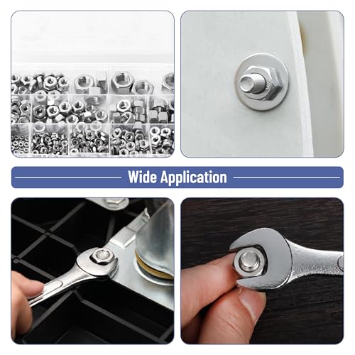 Mr. Pen- SAE Hex Nuts Assortment Kit, 405 pcs, Stainless Steel