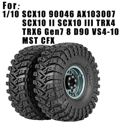 1.9 Dually Beadlock RC Wheel RC Tires for 1/10 SCX10 90046 AXI03007 TRX4 TRX6 VS4-10 Gen7 Gen8 MST CFX D90,Aluminum 1.9" Wheel Hub Rim RC Truck Tires 4pcs w/Adjustable Offset,4PCS Titanium - color: Titanium/Rc Wheel