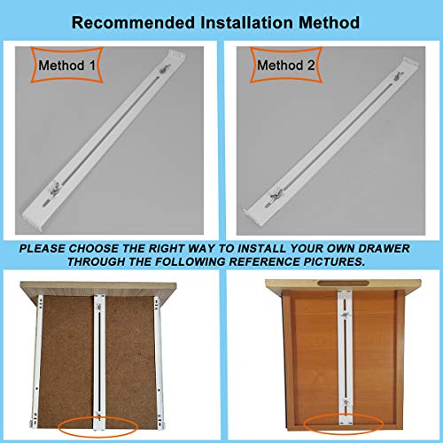FRMSAET Drawer Repair Kit -Reinforce and Repair Drawers Accessories -2 Pack | Used to Wood /MDF /Chipboard Drawers Cabinet Reinforcement and Repair Steel Hardware Installation length Slide Adjustable - size: 2 Pack
