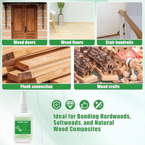 50g Wood Glue Clear- Heavy Duty Wood Glue for Furniture Woodworking, Strong Adhesive Waterproof Super Glue Gel for Wood Crafts - style: 50g Wood Glue