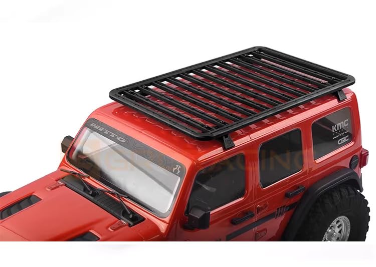 Carbon Hybrid Nylon Plastic Realistic Roof Rack for 1/10 RC Crawler TRX-4 TRX-6 axial scx10 Remanufactured Parts (G172FC (Large) - color: G172fc (Large)