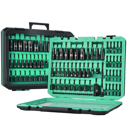 AEROFORCE 74 PCS Magnetic Nut Driver Set, Impact Drill Driver Bit 1/4" Hex Shank, SAE & Metric Cr-V Steel Power Nut Drivers with Wing Nut Driver, Impact Socket Adapters, screwdriver bits - size: 74PCS Magnetic Nut Driver Set
