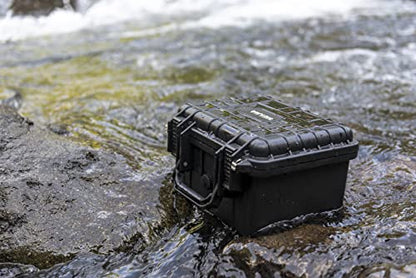 MEIJIA Portable All Weather Waterproof Camera Case With Foam,Fit Use of Drones,Camera,Equipments,Elegant Black,10.62 x9.68x6.87inches - color: Black, size: 10.62 x 9.68 x 6.87 inches