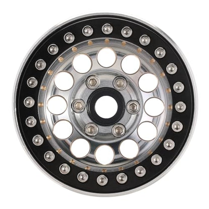 INJORA 1.9" 150g Brass & Aluminum -10mm Offset Wheels for 1/10 RC (Silver) - color: Silver