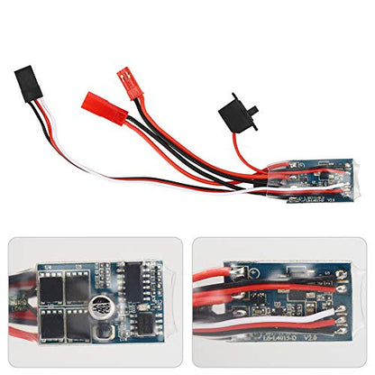 Bidirectional 30A Brushed ESC Speed Controller, with Brake Function, for RC Car Boat DIY (Black)