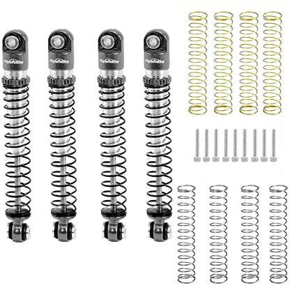 Powerhobby 1/24 Axial SCX24 Aluminum 54mm Long Travel Shocks (Black) - color: Black