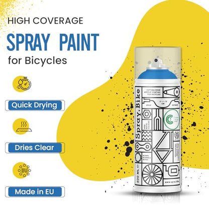 Spray.Bike Spray Paint - Bomber (Medium Sky Blue) | Designed Mainly for Bicycles | Multi-Use Acrylic Spray Paint for Metal, Plastic | High Coverage Bike Paint, 400ml - color: Bomber