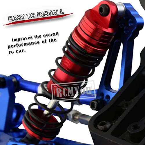 RC Shocks Absorber Upgrades Part for 1/10 Lasernut U4, Tenacity DB Pro,TENACITY TT Pro 4WD SCT,4PCS Aluminum Front Rear Big Bore RC Shocks Damper,90mm 100mm Metal Hop Ups,#LOS233011,Red - color: Red - 4pcs