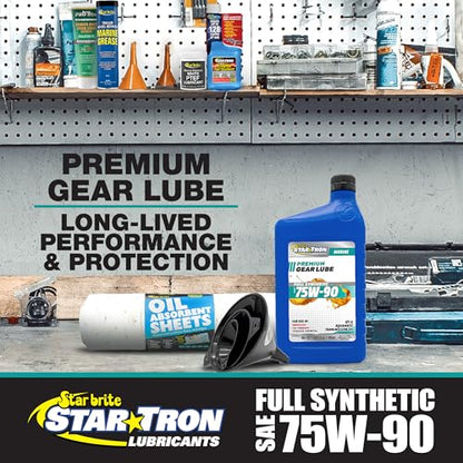 STAR BRITE Synthetic 75W90 Gear LUBE, Marine-Grade, API GL-5 Certified - size: 32 Oz Quart, style: 75W-90 Synthetic