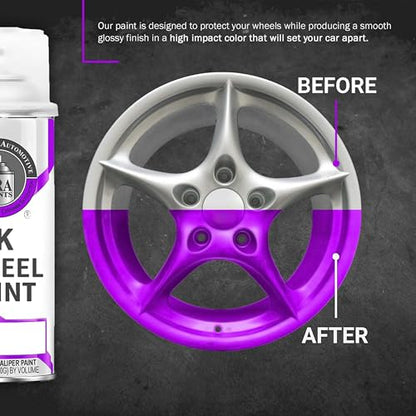 ERA Paints Purple Wheel Paint With Omni-Curing Catalyst Technology - 2K Aerosol Glossy Finish With High Temp Resistance And Extreme Durability Against Color Fade And Chemicals Like Brake Fluid - color: Purple 2K Spray Paint Only