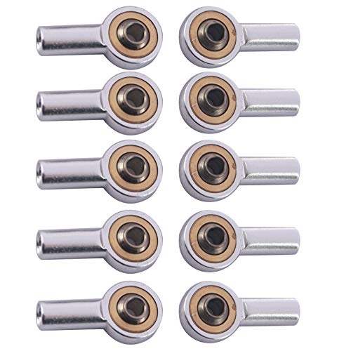10Pcs ShareGoo Aluminum M2 Tie Rod End Ball Joint Link Ball Head Holder 2mm Steering Linkage Compatible with HSP Tamiya Mini 4WD RC Car Truck Crawler Boat Airplane