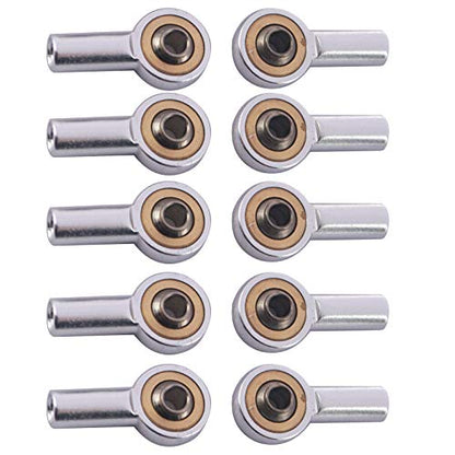 10Pcs ShareGoo Aluminum M2 Tie Rod End Ball Joint Link Ball Head Holder 2mm Steering Linkage Compatible with HSP Tamiya Mini 4WD RC Car Truck Crawler Boat Airplane