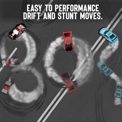 RACENT 1:24 Mini RC Drift Car, 10MPH 4WD Remote Control Car with LED Light, Racing and Drifting Wheels, 2 Rechargeable Batteries, Perfect Toy for Boys, Girls, Kids (Black) - color: Black, size: 1:24 Scale