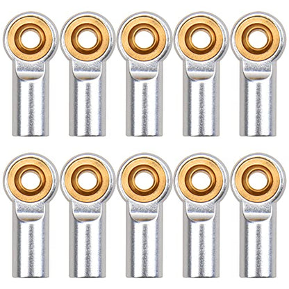 12Pack Vgoohobby Aluminum M3 Tie Rod End Link Rod Ball Head Joint CW Holder 20mm Compatible with Tamiya Axial Redcat HPI Traxxas HSP 1/10 RC Truck Crawler Car (Silver) - color: Silver