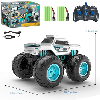 Amphibious Remote Control Car Monster Truck Toys, 1:16 Waterproof RC Cars 4WD, All Terrain Pick-up Truck Car Toy for Boys Kids Birthday Age 6 7 8 9 10 11 12+