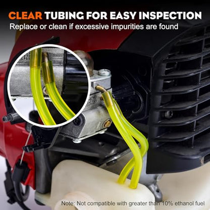 Hipa Gas Fuel Line Hose Tubing for Small Engine Weedeater 4 Size 4 ft. Each | I.D x O.D 1/8" x 1/4" 1/8" x 3/16" 3/32" x 3/16" .08" x .14" Fuel Line for Chainsaw Lawn Mower Trimmer Blower Model Parts