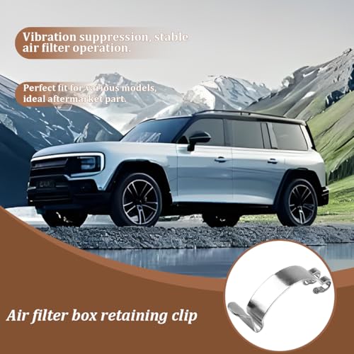 4PCS Car Air Filter Clips, Vehicle Airing Filter Intake Cleaner Housing Box Lid Spring Clamp, Automotive Airs Cleaner Cover Retaining Clip Replacement Accessories, Universal Fit
